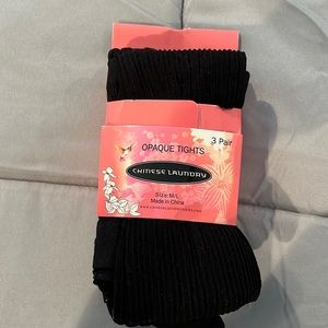 NWOT Chinese Laundry Opaque Tights-3 pair